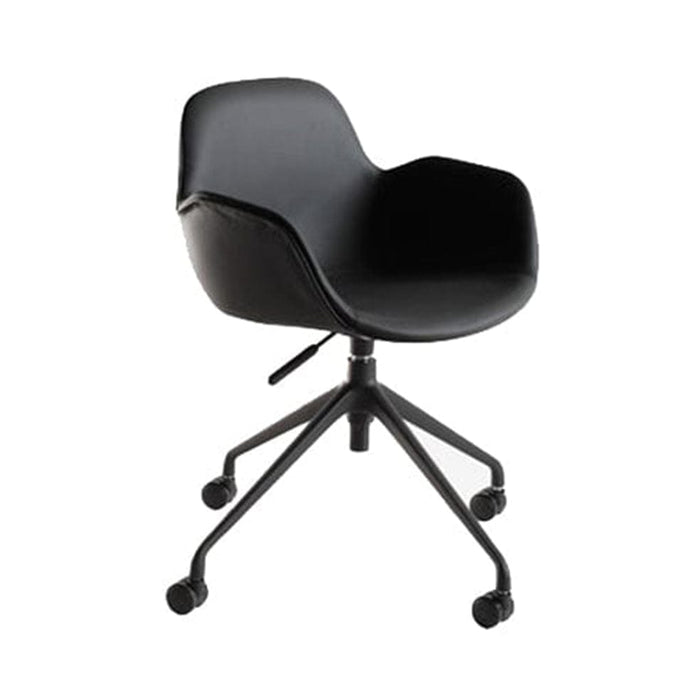 elevenpast Chairs Black Rubi Office Chair with Wheels CAT3964BLACK 633710852852