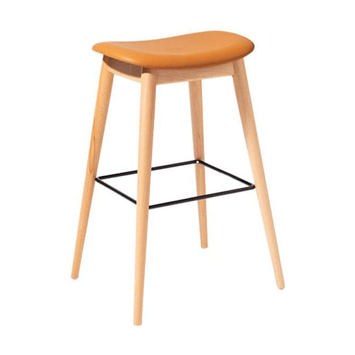 elevenpast Bar stool Tan Vera Bar Stool - Wood Frame with Upholstered PU Seat CAX339TANNAT75