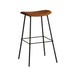 elevenpast Bar stool Tan Vera Bar Stool - Metal with Upholstered PU Seat CAX339TANPU75