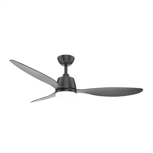 elevenpast Ceiling Fan Black DC Coastal Ceiling Fan with 18W LED Light and Remote – 132cm ABS Blades Black | White CBBABS31320REMLED 9780201379785