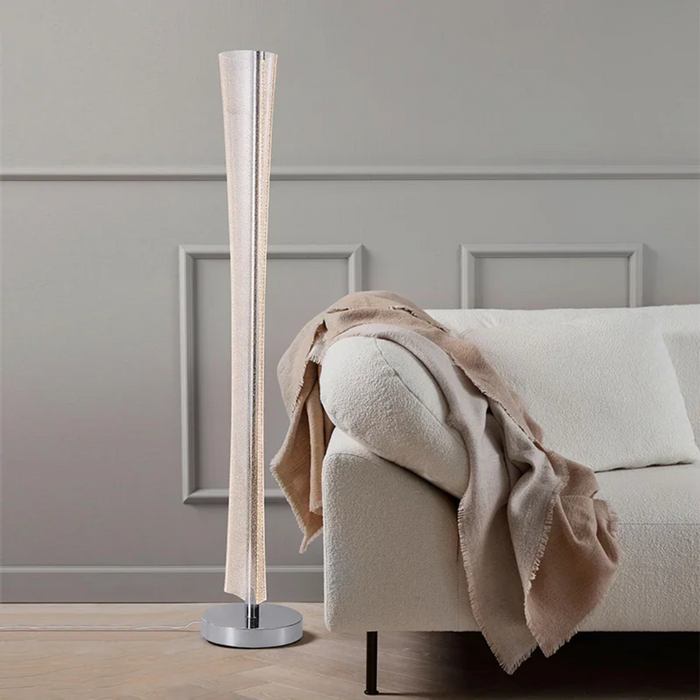 elevenpast Floor lamp Gltz Acrylic LED Floor Lamp – Polished Chrome