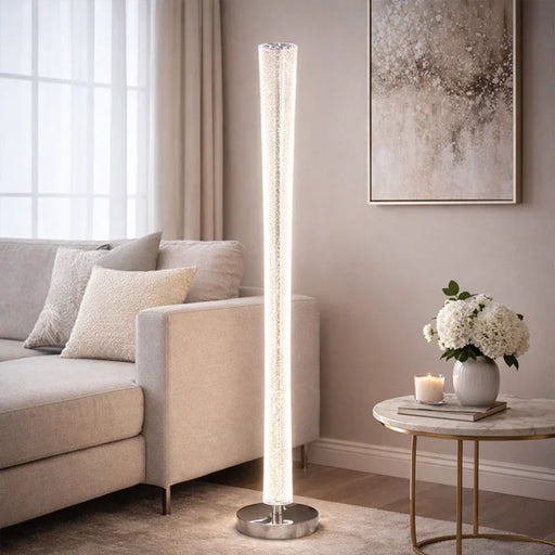 elevenpast Floor lamp Gltz Acrylic LED Floor Lamp – Polished Chrome
