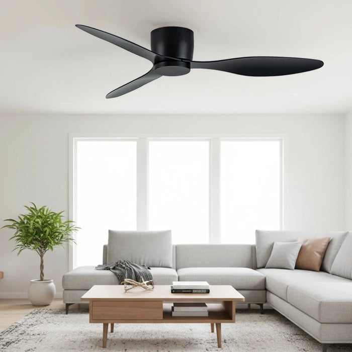 elevenpast Ceiling Fan Vento DC Ceiling Fan - 6 Speed Remote in Black | White