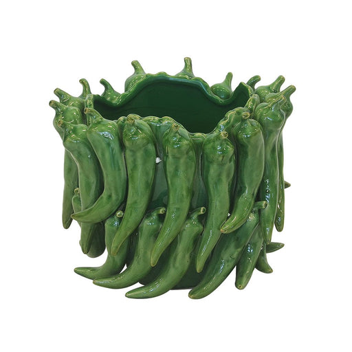 elevenpast vases Small / Green Ceramic Chili Vase Red or Green | Small or Large CERAMICCHILIVASEGREENSMALL