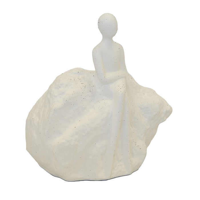 elevenpast Decor White Ceramic Figurine Lady | White or Terracotta CERAMICFIGURINELADYWHITE