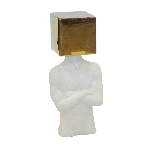 elevenpast Decor Ceramic Figurine Square Head CERAMICFIGURINESQUAREHEAD