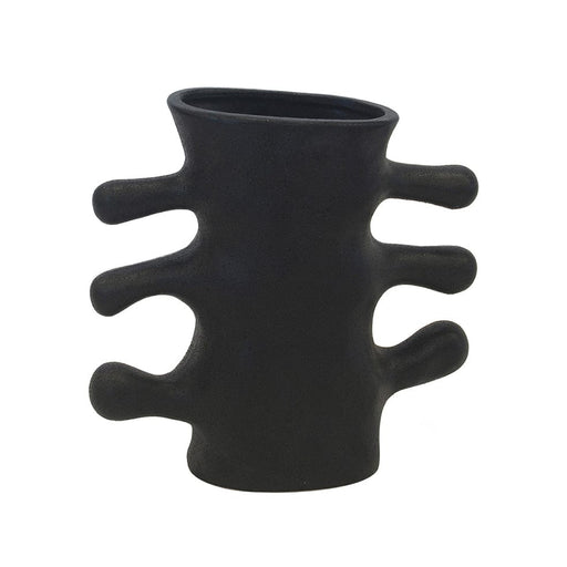 elevenpast Vases Black Ceramic Finger Vase Black | White CERAMICFINGERVASEBLACK