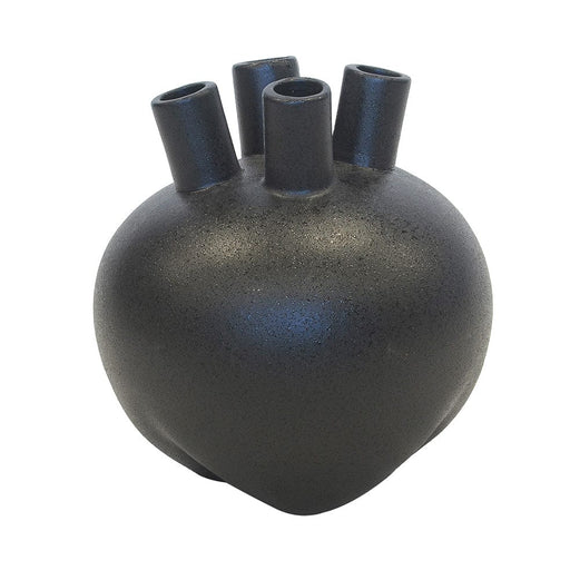 elevenpast vases Ceramic Funnel Vase Black CERAMICFUNNELVASEBLACK