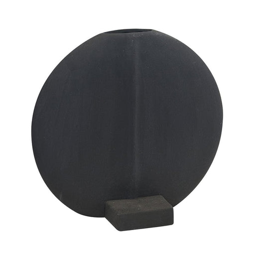 elevenpast Black Ceramic Japandi Guggen Vase - Round CERAMICJAPANDIGUGGENVASEBLACK