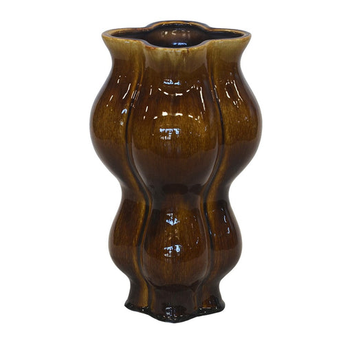 elevenpast vases Ceramic Osaka Vase Brown CERAMICOSAKAVASEBROWN