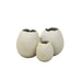 elevenpast Vases White / Small Ceramic Ostrich Egg Ring Vase White | Green CERAMICOSTRICHEGGRINGVASEWHITESMALL
