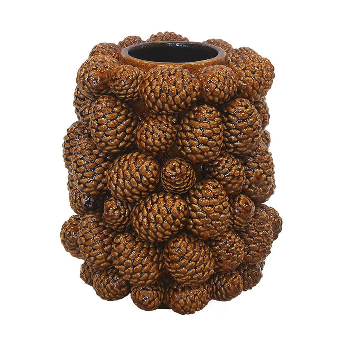 elevenpast vases Large / Brown Ceramic Pine Vase Brown or Gold | Small or Large CERAMICPINEVASEBROWNTALL