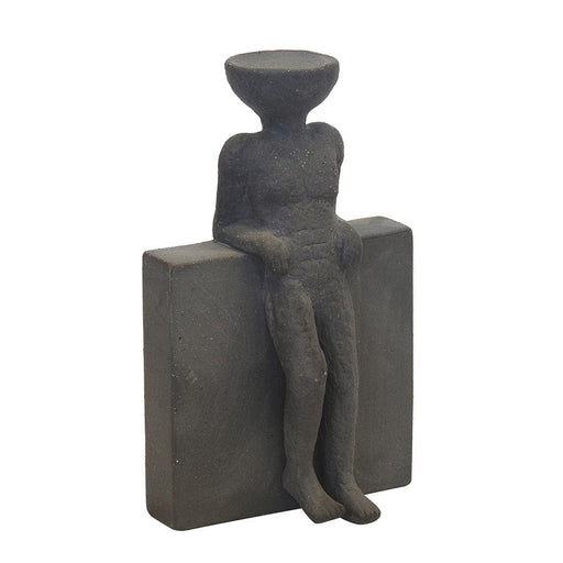 elevenpast Decor Grey Ceramic Standing Statue | Grey or White CERAMICSTANDINGSTATUEGREY