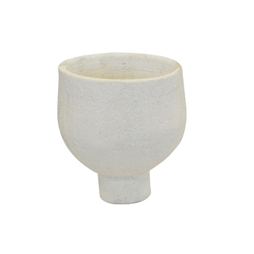 elevenpast Ceramic Swazi Pedestal Bowl - White CERAMICSWAZIBOWL