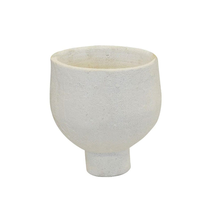 elevenpast Ceramic Swazi Pedestal Bowl - White CERAMICSWAZIBOWL