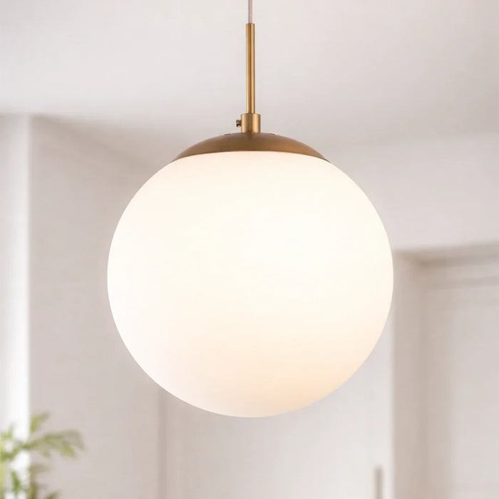 elevenpast Globe Opal Glass Pendant Light