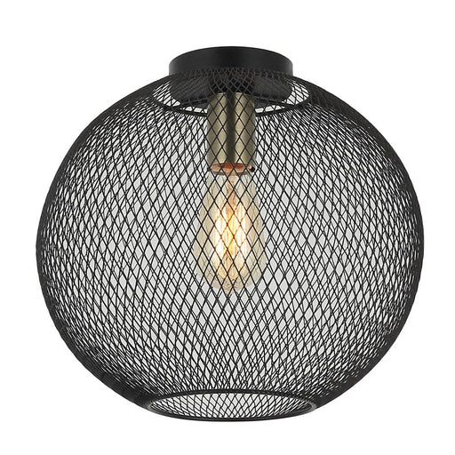 elevenpast Ceiling Light Mikasa Ceiling Light | Black and Antique Brass CF339 BK/AQ 6007226083873