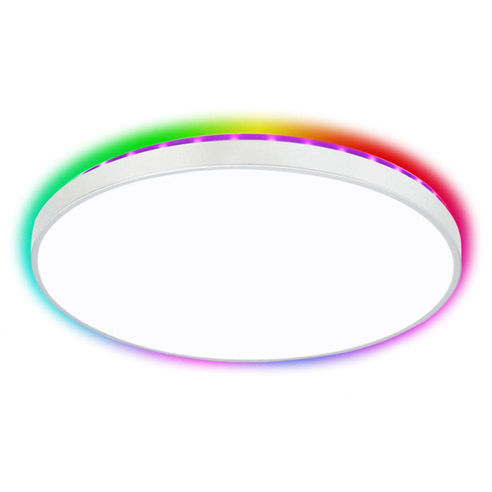 elevenpast Ceiling Light Tiana LED RGB Polycarbonate Ceiling Light Silver CF471 LED 6007226085945
