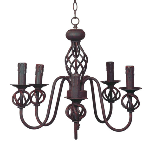 elevenpast Chandeliers Wrought Iron 5 Chandelier CH065/5 RUST 6007226018035