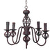elevenpast Chandeliers Wrought Iron 5 Chandelier CH065/5 RUST 6007226018035