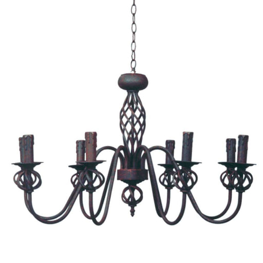 elevenpast Chandeliers Wrought Iron 8 Chandelier CH065/8 RUST 6007226018448