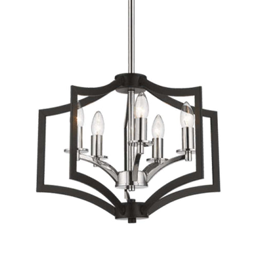elevenpast Chandelier Vulpecula Black Chrome Chandelier CH087/5 BK/CHROME 6007226068894