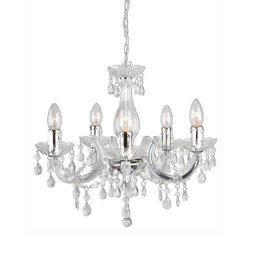 elevenpast Chandeliers Odile 5 Light Acrylic Crystal Chandelier CH245C 6007328362296