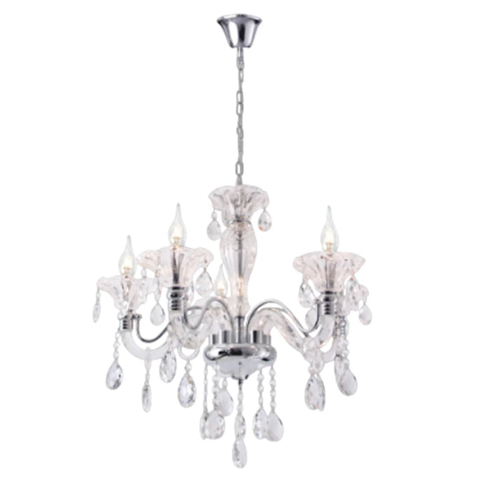 elevenpast Chandelier Polished Chrome 5-Light Crystal Chandelier CH266/5 CRYSTAL 6007226072167