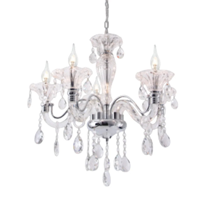 elevenpast Chandelier Polished Chrome 5-Light Crystal Chandelier CH266/5 CRYSTAL 6007226072167