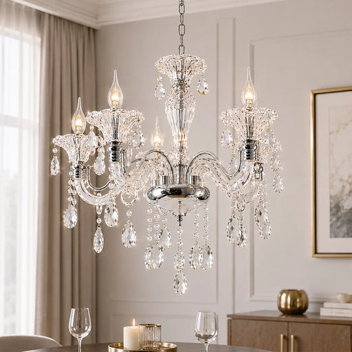 elevenpast Chandelier Polished Chrome 5-Light Crystal Chandelier CH266/5 CRYSTAL 6007226072167