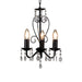 elevenpast Chandeliers Black Cleo Metal and Crystal Chandelier Light Black | Chrome | White CH266BK 6007328389422