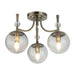 elevenpast Chandelier Oracle Metal and Glass Chandelier Light | Antique Bronze CH398/3 ANTIQUE 6007226083804