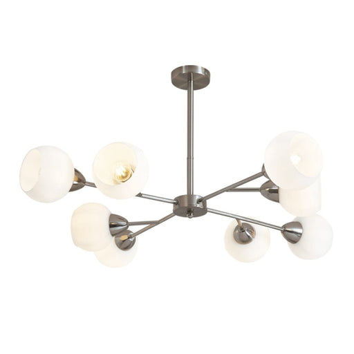 elevenpast Chandelier Satin Chrome Flicker 8 Light Chandelier in Satin Chrome | Black and Gold CH510/8 SATIN 6007226075274