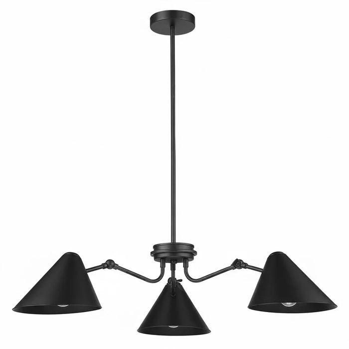 elevenpast Chandeliers Kira Chandelier Light CH514/3 BLACK 6007226075809