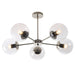 elevenpast Chrome Clover Chandelier 5 Light Black or Chrome CH537/5 SATIN 6007226080834