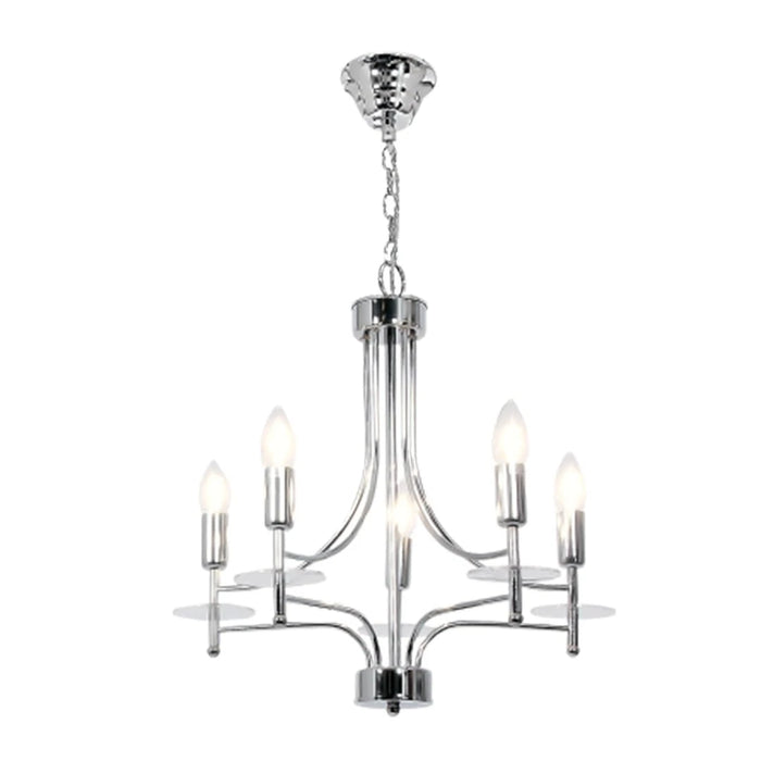 elevenpast Chandelier Cadenza 5-Light Polished Chrome Chandelier CH663/5 CHROME 6007226053609