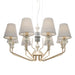 elevenpast Chandelier Aveline Golden Metal and Ceramic Chandelier - Grey Shades CH705 CERAMIC 6007226089202