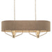 elevenpast Chandelier Luster Gold and Travertine  Chandelier - Beige Shade CH706 BROWN 6007226089219