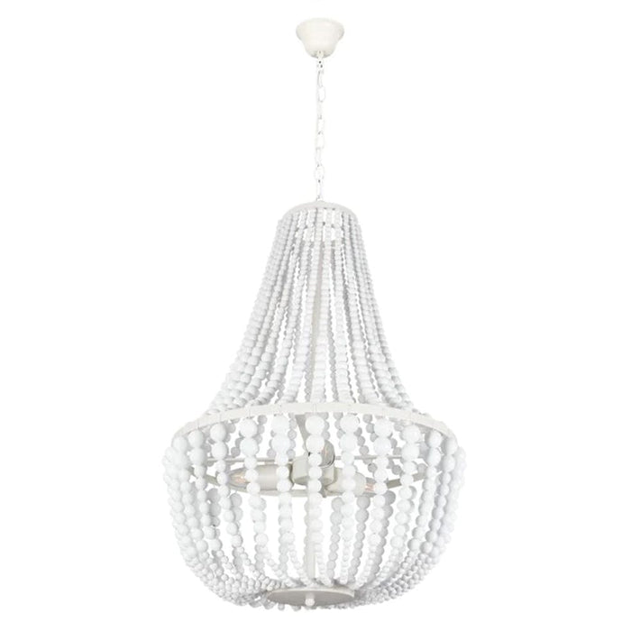 elevenpast Chandelier Grus Metal and Wood Chandelier CH890/3 WHITE 6007226070699
