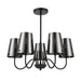 elevenpast Chandelier Mariana Metal and Glass Chandelier Mirror Black CH899/5 MATT BK 6007226086287