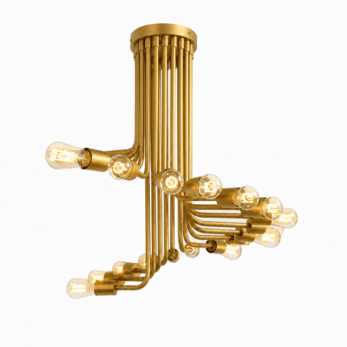 elevenpast Chandelier Gold Spiral Chandelier Black Metal 21 Light CHAN15GD