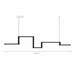 elevenpast Ceiling Light City Line Black Geometric LED Pendant Light Cityline Black