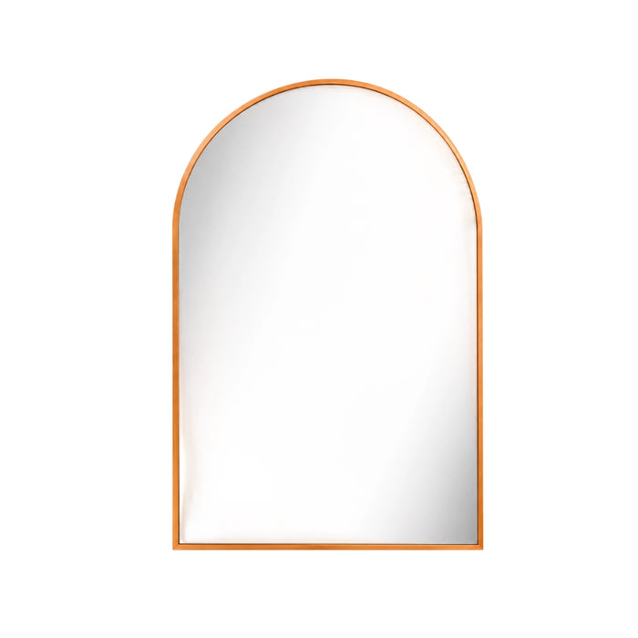 Arched Metal Wall Mirror for Bathroom and Entryway - Copper | Black