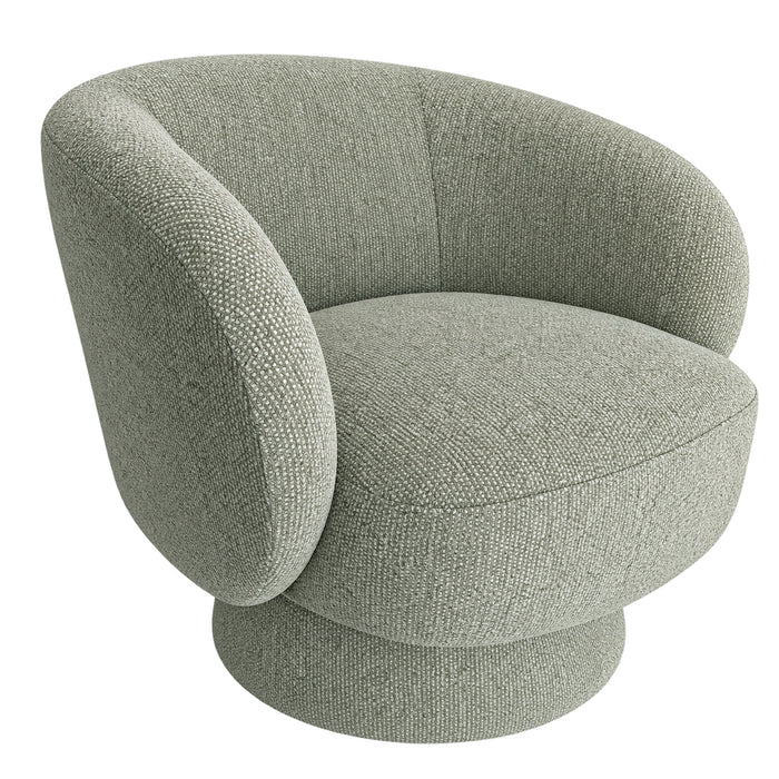Cove Upholstered Fabric Swivel Chair