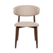 elevenpast Chairs Lucien Dining Chair - Fabric with Metal Wallnut Legs