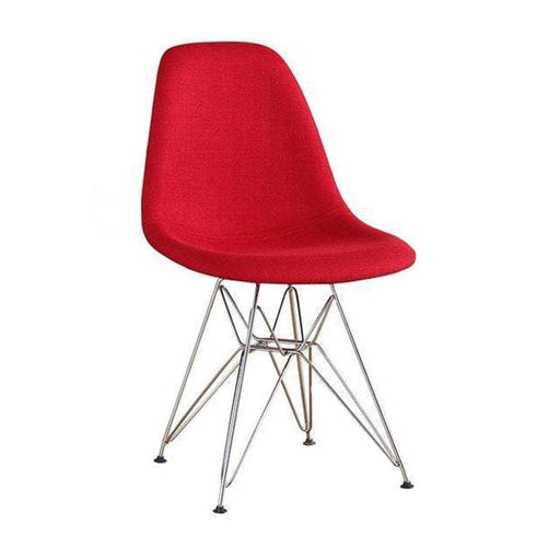 elevenpast Chairs Red Upholstered Chrome Oscar Chair CS231F Chrome