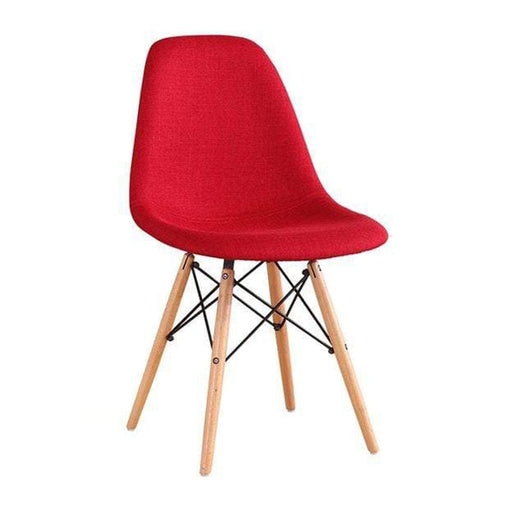 elevenpast Chairs Red Upholstered Oscar Chair CS231F Natural