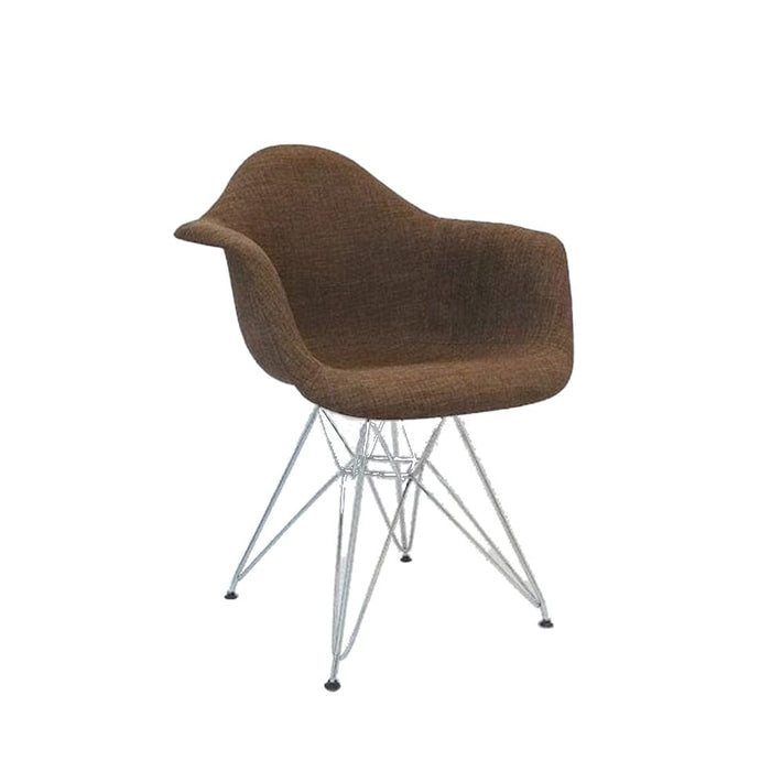 elevenpast Chairs Dark Brown Replica Eames Arm Chair - Chrome CS311FCSDBROWN