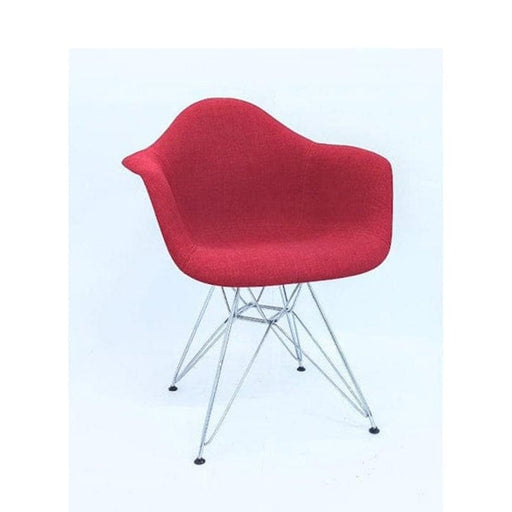 elevenpast Chairs Red Replica Eames Arm Chair - Chrome CS311FCSRED