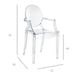 elevenpast Ghost Arm Chair CS449PCCLEAR 633710853774